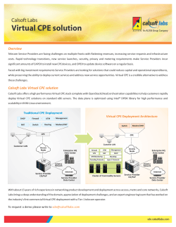 Virtual CPE solution