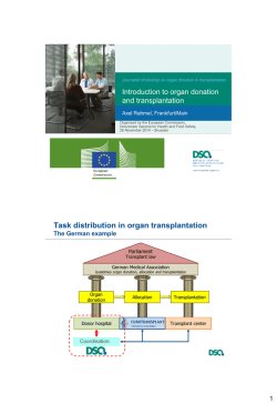 Introduction to organ donation and transplantation