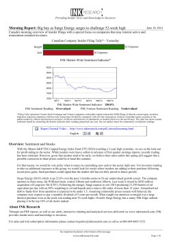 Morning Report: Big buy as Surge Energy surges