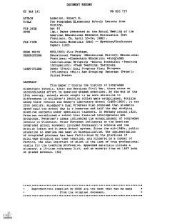 DOCUMENT RESUME TITLE The Nongraded Elementary School