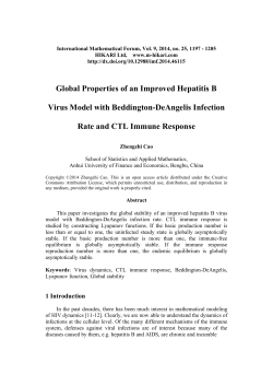 Global Properties of an Improved Hepatitis B Virus Model