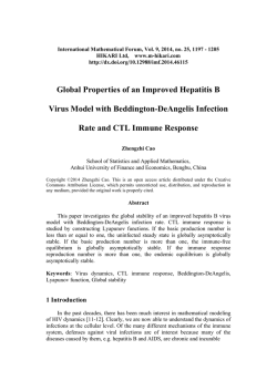 Global Properties of an Improved Hepatitis B Virus Model