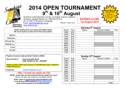 2014 OPEN TOURNAMENT - Queensland Badminton Association