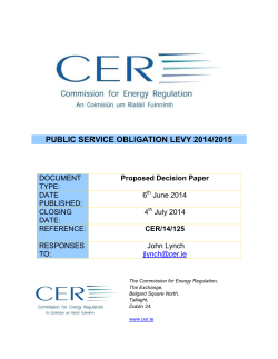 PSO LEVY 2014-2015 - Commission for Energy Regulation