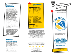 CYM Sports Brochure - Diocese of Pittsburgh