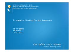 Independent Checking Function Assessment Iain Higgins