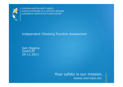 Independent Checking Function Assessment Iain Higgins