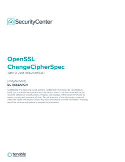 OpenSSL ChangeCipherSpec - Tenable Network Security
