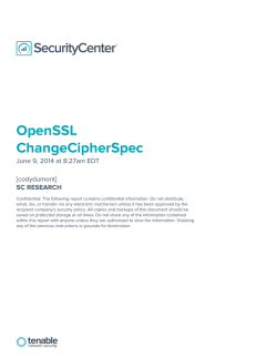 OpenSSL ChangeCipherSpec - Tenable Network Security