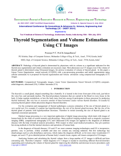 Thyroid Segmentation and Volume Estimation Using CT