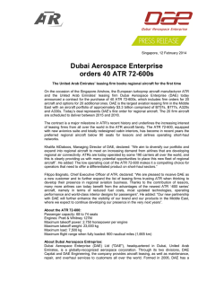 Dubai Aerospace Enterprise orders 40 ATR 72-600s