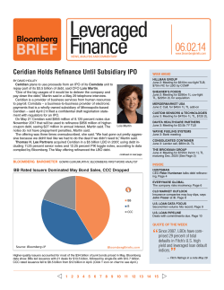 Leveraged Finance - Bloomberg Briefs