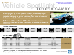Vehicle Spotlight: Toyota Camry (PDF, 259 KB)