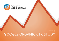 GOOGLE ORGANIC CTR STUDY