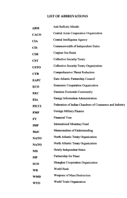 CACO CIA CIS CSB CST CSTO CTR EAPC ECO