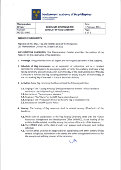 Guidelines Governing the Conduct of Flag Ceremony