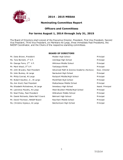 2014-15 Nominating Committee Report