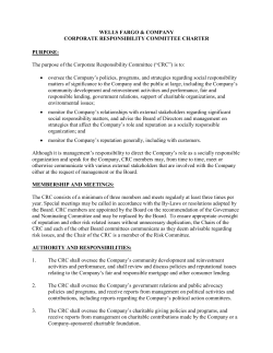 Corporate Responsibility Committee Charter