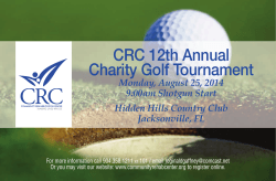 CRC 12th Annual Charity Golf Tournament