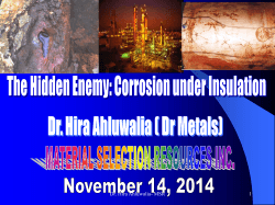 The Hidden Enemy: Corrosion under Insulation