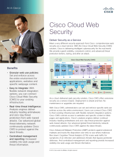 Cisco Cloud Web Security At-a