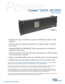 Cordex™ CXCR 125/220V