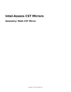 Intel-Assess CST Mirrors