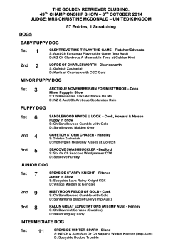 results - The Golden Retriever Club Inc