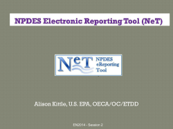 NPDES Electronic Reporting Tool