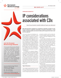 IP considerations associated with CDx