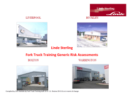 Fork Truck Training Generic Risk Assessments