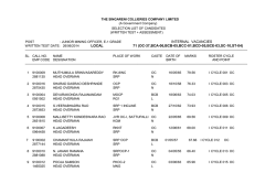 INTERNAL VACANCIES LOCAL 71 (OC-37,BCA-06,BCB