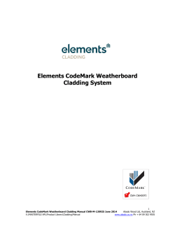 Elements Weatherboard Cladding Manual CWB-M-130925