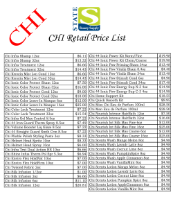 Chi Price List - State Beauty Supply