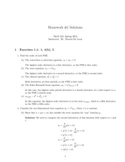 Homework #1 Solutions