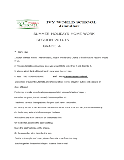 Grade 4 Summer HHW session 2014-15