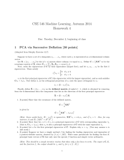 CSE 546 Machine Learning, Autumn 2014 Homework 4