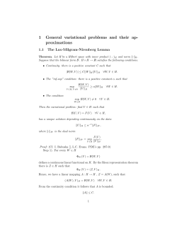 1 General variational problems and their ap- proximations