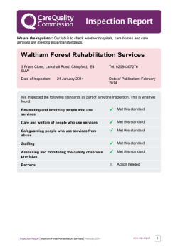 Inspection Report - North East London NHS Foundation Trust