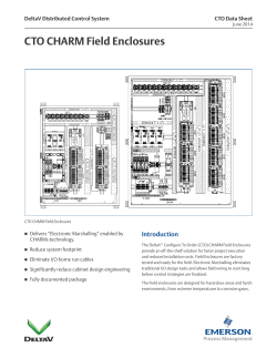 CTO CHARM Field Enclosures - Emerson Process Management