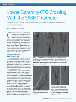 Lower Extremity CTO Crossing With the SABER™ Catheter