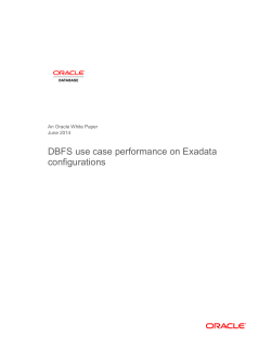 DBFS use case performance on Exadata configurations