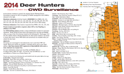 2014 Deer Hunters - Assist Us With Our CWD Surveillance