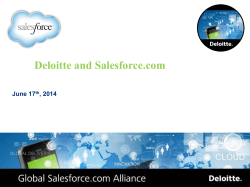 Customer Success = Deloitte and Salesforce.com