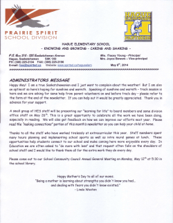 May 2014 - Prairie Spirit Blogs