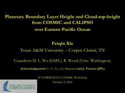 Planetary Boundary Layer Height and Cloud-top-height
