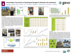 Fermentative Conversion of Hydrolyzed Douglas fir Biomass into
