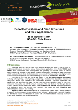 Piezoelectric Micro and Nano Structures and their