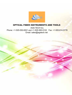 Download Handheld Optical Fiber Instruments and - AGS