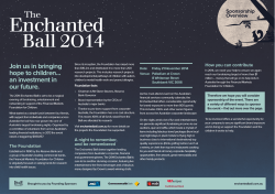 Sponsorship Overview - The Enchanted Ball 2014